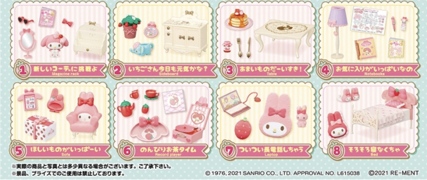 Re-ment Miniatures Sanrio My Melody's Room - No.4